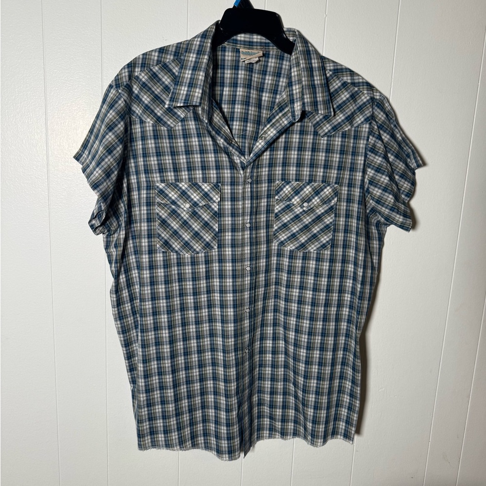 Vintage Saddlebrook Blue Plaid Shirt